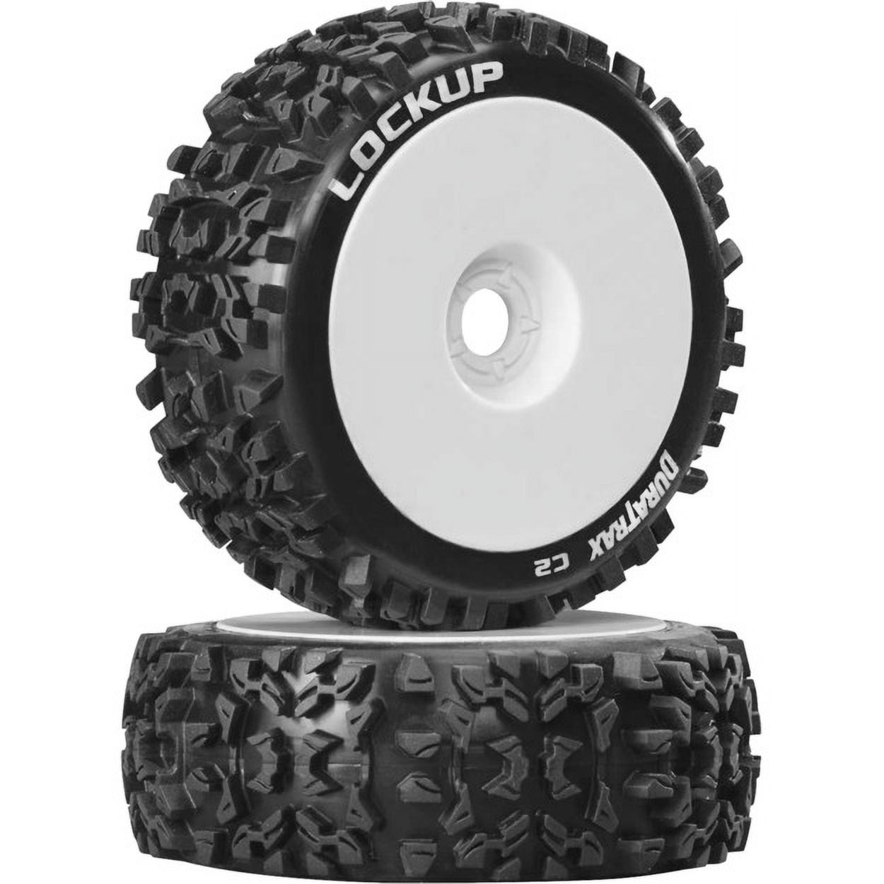 Duratrax 1/8 Lockup Buggy Tire C2 Mounted White 2 DTXC3615 RC Tire - image 2 of 2