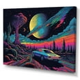 thumbnail image 2 of Designart "Blue And Purple The Art Of Muscle" Cars American Muscle Canvas Wall Art, 2 of 5