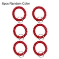 thumbnail image 2 of Naierhg 6Pcs Coil Stretchable Wristband Spiral Keychain Key Ring for Gym Pool, 2 of 7