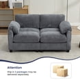 thumbnail image 6 of RIAFUN Loveseat Sofa, Modern 2 Seater Corduroy Sofa Couch for Living Room Bedroom Reading Room Office, Dark Gray, 6 of 6