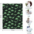 thumbnail image 4 of Black Cartoon Dinosaurs Pattern Blanket,Comfortable Soft Flannel Throw Blanket,All Season,Warm Lightweight Blankets for Sofa Bed Couch Living Room Chair,30"x40", 4 of 4