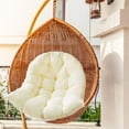 thumbnail image 4 of Cojín para silla colgante Cojín para silla de hamaca libre suave Almohadillas para cuna de huevos para interiores Sin silla giratoria beige shamjiam cojín del asiento, 4 of 7