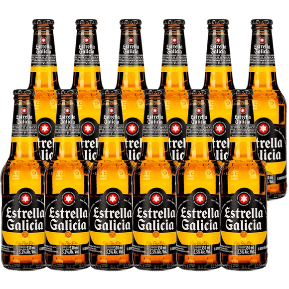 Pack de 12 Cerveza Estrella Galicia Sin Gluten 330ml