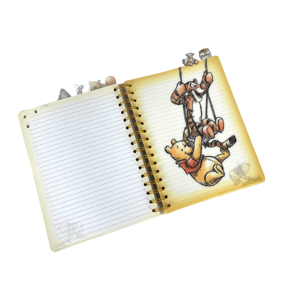 Disney Winnie the Pooh Spiral School Journaling Notebook, Divided