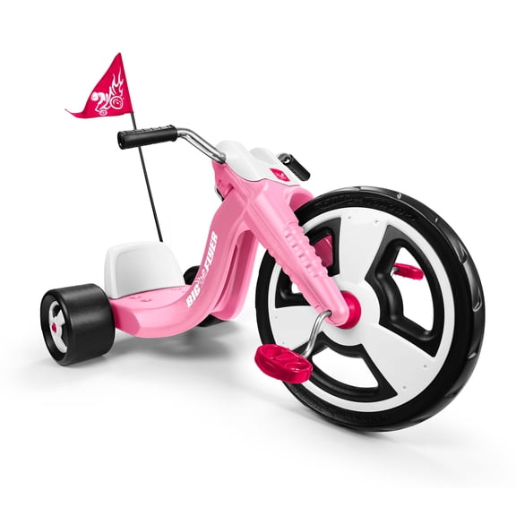 Open Box Radio Flyer Big Flyer Sport w/Large Front Wheel & Adjustable Seat,Pink