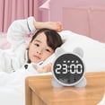 thumbnail image 4 of Indoor LED Screen Screen Reloj de alarma Oficina Multifuncional Recargable Bluetooth Bluetooth Reproductor de música Brillo Ajustable Blanco Inevent HA010351-01B, 4 of 6