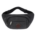 thumbnail image 2 of Clossjun Men Women Large Crossbody Bags Waistpacks With 3-Zipper Pockets Adjustable Belt Casual Bags Workout Traveling Running Daypacks Black, 2 of 5