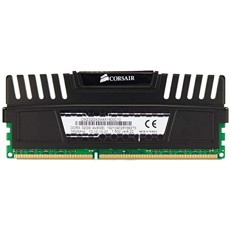 Corsair CMZ32GX3M4X1600C10 Vengeance (4x8GB) DDR3 1600 MHz (PC3 12800) Desktop Memory 1.5V
