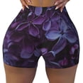 thumbnail image 2 of Fotbe Lilac Shorts Sin Costuras – Shorts Deportivos de Cintura Alta para Mujer, Elásticos para Gimnasio, Yoga, Running o Ciclismo-Large, 2 of 8