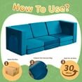 thumbnail image 4 of 13 Pcs Toddler Sofa for Kids, Linor Modular Kids Couch for Playroom, Kids Play Couch for toddlers 1-3, Kids Sofa Couch, Kids Modular Play Couch, Blue, 4 of 8