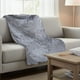 thumbnail image 5 of Manta de franela de terciopelo mullido 39x59in | Poliéster súper suave y ligero | Sofá cálido y acogedor Decoración del sofá cama | Resistente a todas las estaciones | Rosa, gris, azul, gris claro, 5 of 6