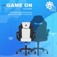 thumbnail image 5 of Gamer Gear Jr. Xplorer Gaming and Computer Chair, Kids and Teens Gaming Chair with Padded Arms, Adjustable Height, White and Black, 5 of 11