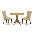 thumbnail image 2 of East West Furniture Dublin 3-piece Wood Dining Room Set in Natural, 2 of 6