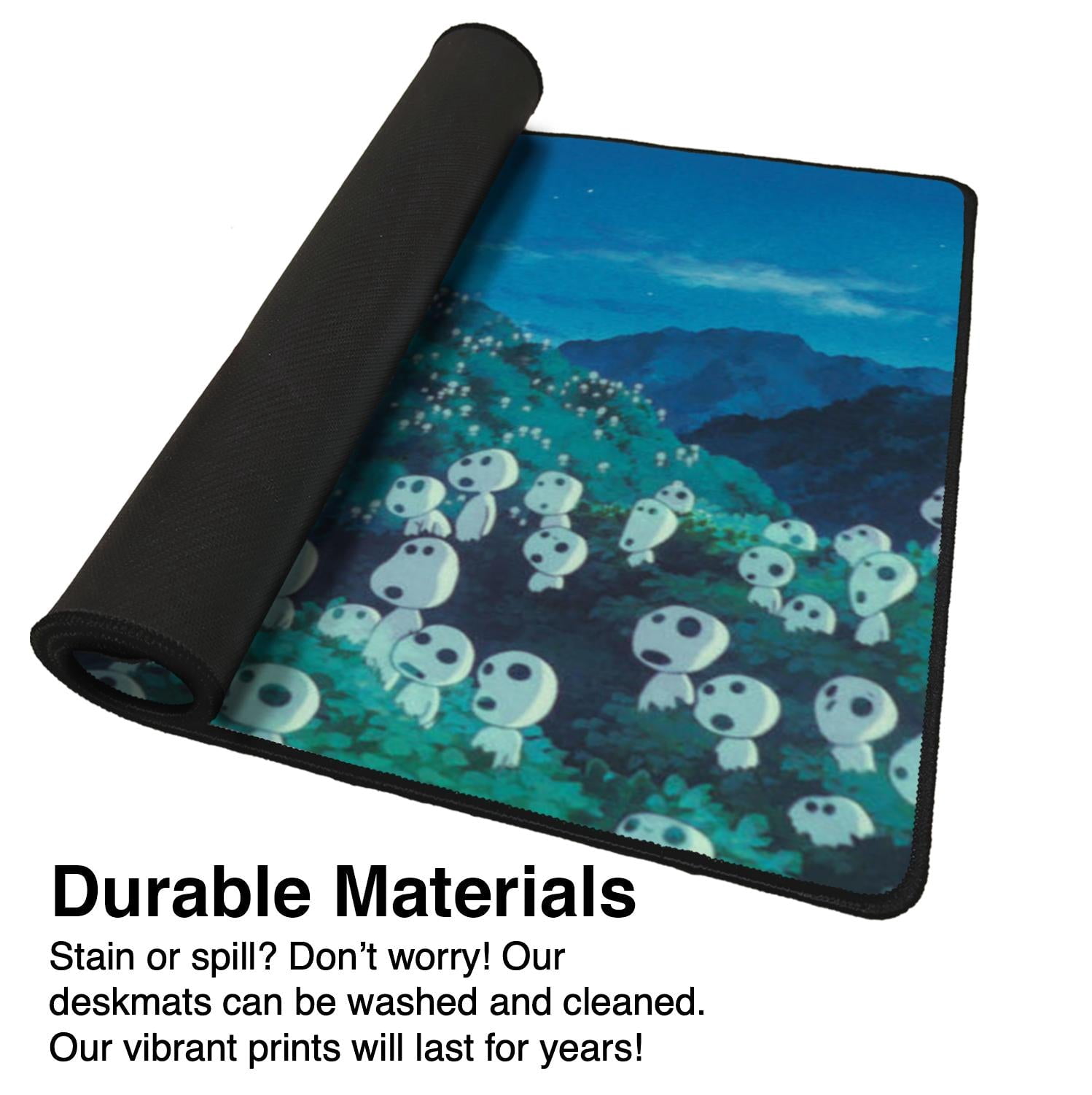 Kodama Mousepad, Forest Spirit Gaming Desk Mat, Anime-Inspired Desk Mat with Anti-Slip Rubber Base