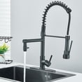 thumbnail image 2 of Matte Black Kitchen Sink Faucet Single Handle Pull Down Sprayer Swivel Mixer Tap For Daily Life, 2 of 12