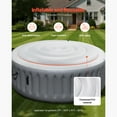 thumbnail image 3 of KFFKFF Inflatable Hot Tub Cover, 4.5 Ft Round Protector for Spas, Insulated and Weather-Resistant Lid for Outdoor Use, Energy-Efficient and Waterproof, White, 3 of 9
