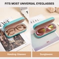 thumbnail image 3 of Funda para gafas Marvolia Hard Shell, tamaño grande, piel sintética, color azul, 3 of 7