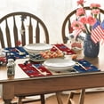 thumbnail image 6 of Sm:)e American Flag Stars 4th of July Placemats Set of 4 12x18 Inch, 6 of 7