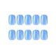 thumbnail image 4 of Dulyork 24 piezas de uñas postizas cortas cuadradas azul lago, 4 of 6