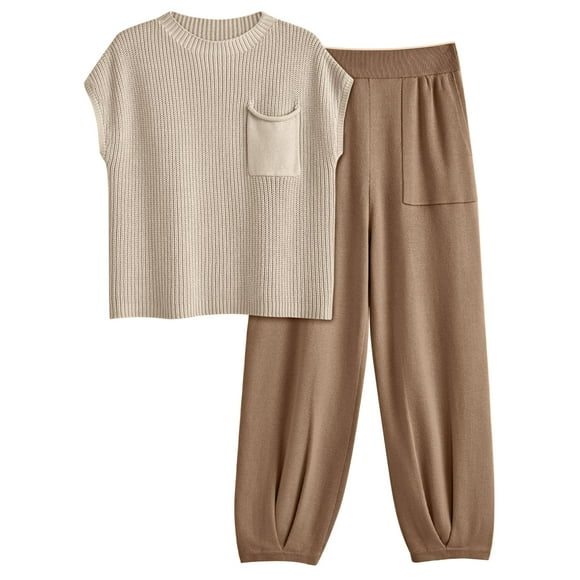 Conjunto de ropa LILLUSORY, dos conjuntos de 2 piezas para mujer, primavera y verano