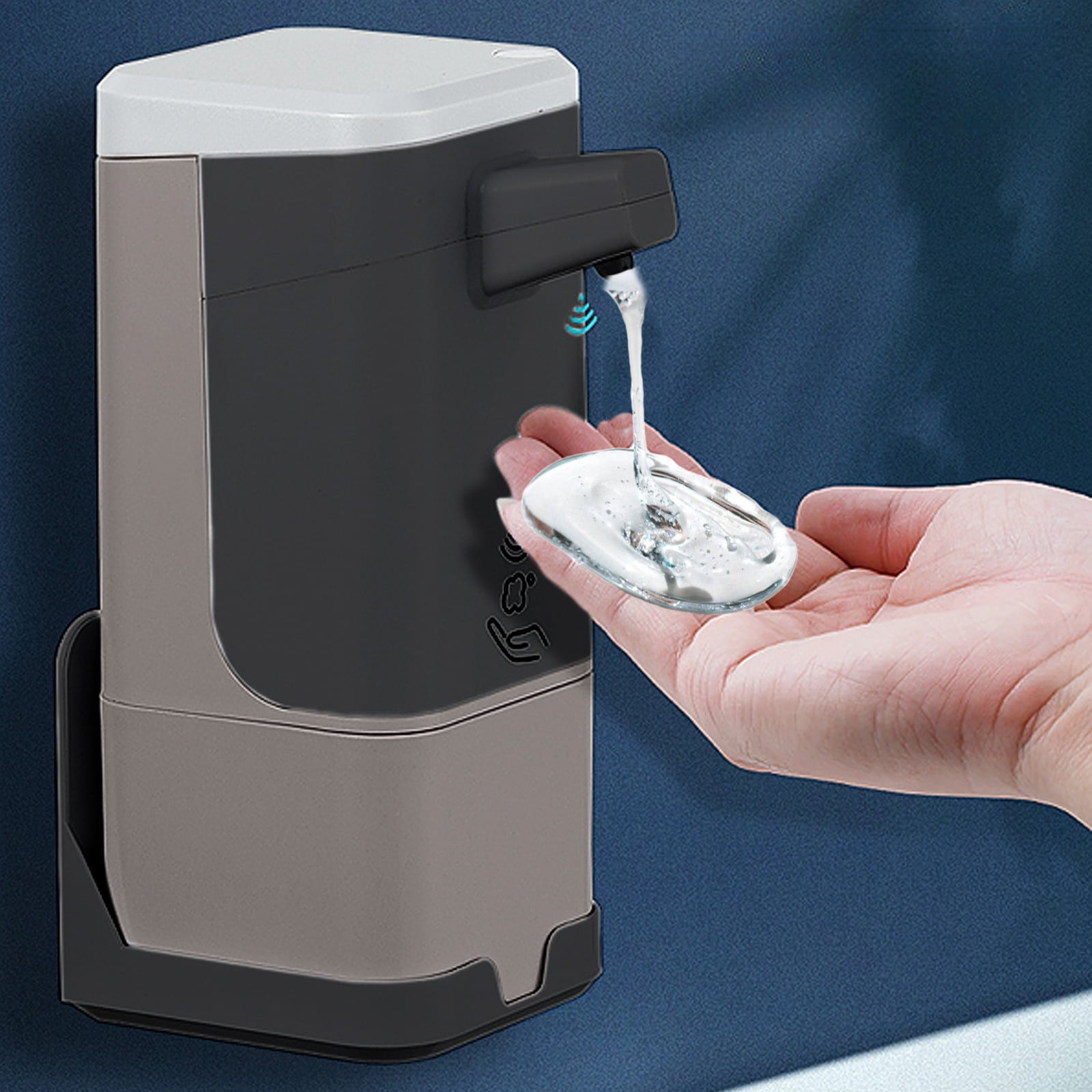 Automatic Foam Soap Dispenser, Smart USB Rechargeable Infrared Sensor Hand Soap Pump for Bathroom Kitchen Office Use, Accurate Dosing Easy Refill Hygiene for Homes Restaurants Schools