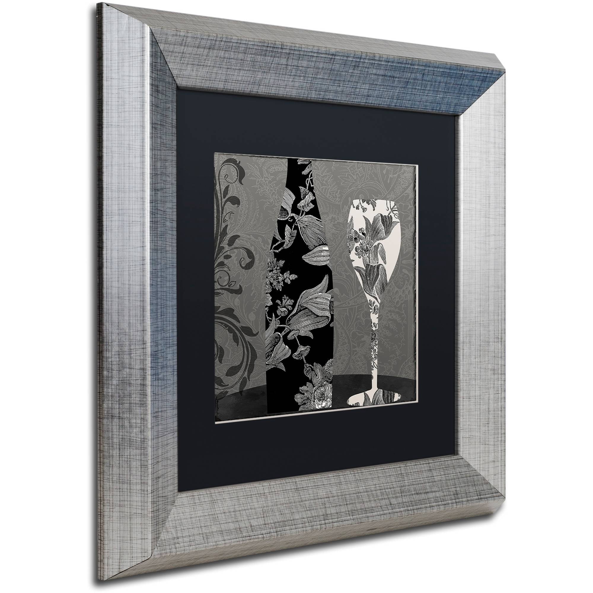 Trademark Fine Art "Vin Elegant II" Canvas Art by Color Bakery Black Matte, Silver Frame