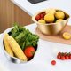 thumbnail image 3 of Rice Strainer Bowl, Stainless Steel Rice Bowl, Inclined Bottom Design Rice Washing Bowl,Mixing Bowl for Rice Fruits Multiple Kitchen Use, 3 of 5