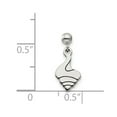 thumbnail image 3 of 925 Sterling Silver Mio Memento Dangle Shell Charm Pendant; for Adults and Teens; for Women and Men, 3 of 3