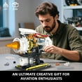 thumbnail image 6 of Aircraft Engine Building Kit for Adults, STEM Mini Engine Model Toy with Motor & Hand Rocker, Compatible with Lego Airplane Set, 6 of 7