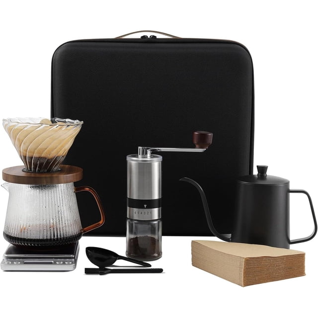 TUCORRESI Set para Preparar Café Juego Infusión, Cafetera Manual, Juego de Café Preparado a Mano, Mo