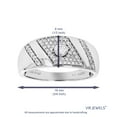 thumbnail image 3 of Vir Jewels 1/3 CTTW Lab Grown Diamond Wedding Band in Sterling Silver Female Adult, 3 of 5