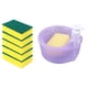 thumbnail image 1 of Dispensador de jabón para platos y soporte para esponjas (6 esponjas incluidas) Jabón líquido moderno Violeta, 1 of 9