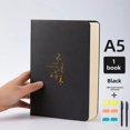 thumbnail image 3 of Cuaderno de cuero suave súper grueso A5, alta estética, simple, versión coreana, diario, libro de cuenta de mano, diario de aprendizaje, 3 of 5