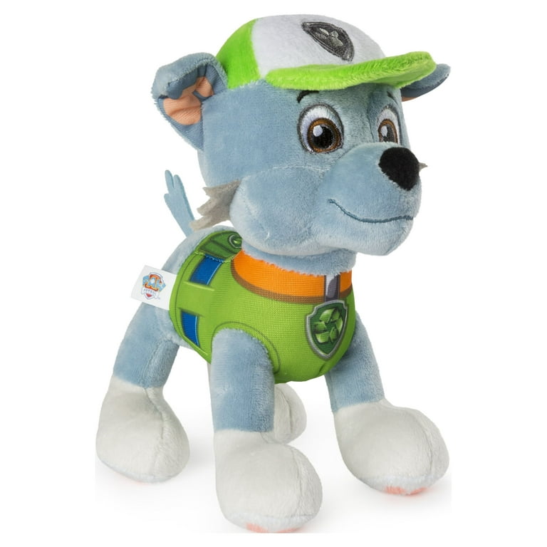 PAW Patrol – 8” Rocky Plush Toy, Standing Plush with Stitched Detailing,  for Ages 3 and up 