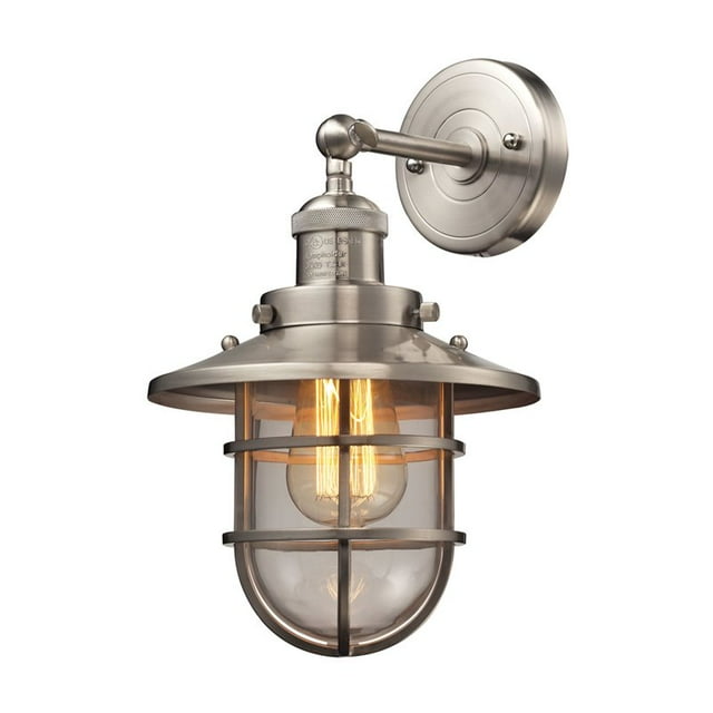 ElkGroup International 66356/1 Seaport 1 Light Sconce In Satin Nickel