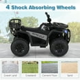 thumbnail image 6 of OLAKIDS 24V Ride on Car, Kids ATV Quad with Bluetooth, Music, LED Lights, Power Display, Rear Storage Rack, Spring Suspension, Electric 4 Wheeler for Kids Boys Girls Aged 3+ Years, 6 of 9