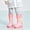 Pink, variant on Toddler Cartoon Pineapple Mid Calf Rain Boots, Adjustable Drawstring Foldable Cuff, Light Waterproof EVA for Kids Puddle Play Rainy Outdoor Activities Pink 160