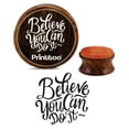 thumbnail image 1 of Printtoo Round Believe You Can Do It Wooden Rubber Stamp Scrap-booking Craft Textile-5 Inch, 1 of 2