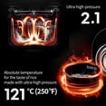 thumbnail image 5 of CUCHEN CRT-RPK0641MUS | 2.1 Ultra High-Pressure Induction Heating Rice Cooker 6 Cup (Uncooked) | Full Stainless Power Lock System | Auto Steam Clean | Voice Guide | Made in Korea | Dark Silver, 5 of 9