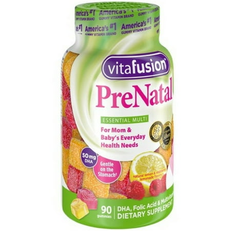 6 Pack - Vitafusion PreNatal Dietary Supplement, Lemon & Raspberry Lemonade Flavors 90