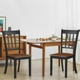 thumbnail image 3 of Gymax 4PCS Wooden Dining Side Chair High Back Armless Home Furniture Black, 3 of 8