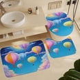 thumbnail image 6 of Balloon Dream Sky Shower Curtain Bathroom Sets Toilet Lid Rug, Bath Mat And Contour Mat, Shower Curtain 4Pcs, 6 of 8