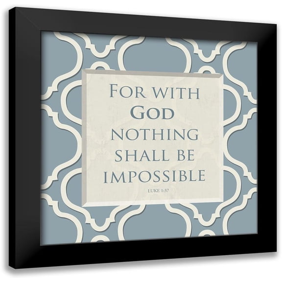 Grey, Jace 15x15 Black Modern Framed Museum Art Print Titled - Impossible