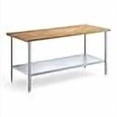 thumbnail image 2 of 30" x 72" Heavy-Duty Wood Top Work Table with Galvanized Steel Base & Adjustable Undershelf – Durable, Spacious, and Versatile Workspace for Restaurants, Kitchens, & Workshops, 2 of 4