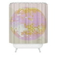 thumbnail image 2 of Society6 Cat Coquillette Disco Ball Peach Shower Curtain 71" x 74", 2 of 3