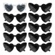 thumbnail image 1 of Gafas de Sol Jaciya Novia en Espera Corazón Negro con Perlas - Regalo para Novia, 1 of 8
