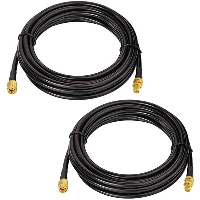 5M 16ft Cable RP-SMA RG58 Coaxial Extension Cable Male to Female Connector for Wireless LAN Router Bridge & Other