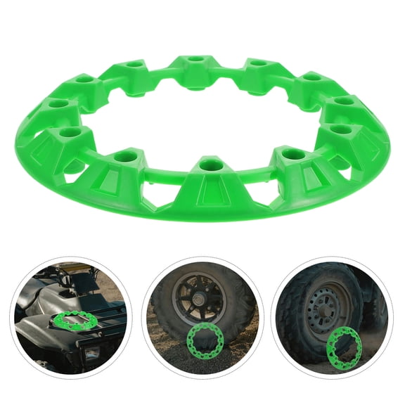 RENACLIPY Green Plastic Car Wheel Hub Cap Durable Universal Wheel Rim Cover for Atv and Quad Vehicles