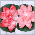 thumbnail image 2 of CIMAXIC Fête 2 Pcs Modèle de Lotus Flottant Hautement Simulé, 11.02"X11.02"X3.94 Pouces, 2 of 4