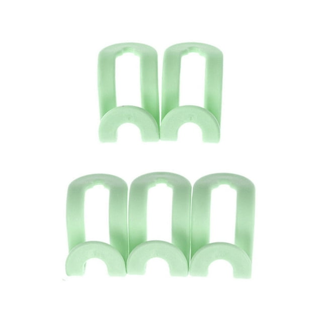Cateissary 5 uds Mini percha antideslizante para ropa organizador de armario con gancho fácil de usar para el hogar de plástico Almacenamiento y organización del hogar Verde